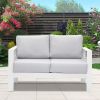 Wholesale Aluminum Double Two Seater Couch Modern Sofa White Furniture For Patio Outdoor