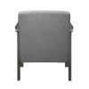 Gray Accent Chair 1pc Solid Wood Mission Arm Cushion Back Classic Living Room Furniture Antique Gray Wooden