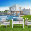 Wholesale Aluminum Double Two Seater Couch Modern Sofa White Furniture For Patio Outdoor