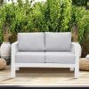 Wholesale Aluminum Double Two Seater Couch Modern Sofa White Furniture For Patio Outdoor