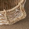 Hubertus Round Water Hyacinth Woven Basket with Handles - 18" x 18" x 15" - Natural Brown - For Clothes, Towels, Canvas, Toys and Magazine Storage and