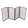 Pet Gate ‚Äì Dog Gate for Doorways;  Stairs or House ‚Äì Freestanding;  Folding ;  Dark brown; Arc Wooden