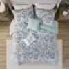5 Piece Seersucker Comforter Set with Throw Pillows